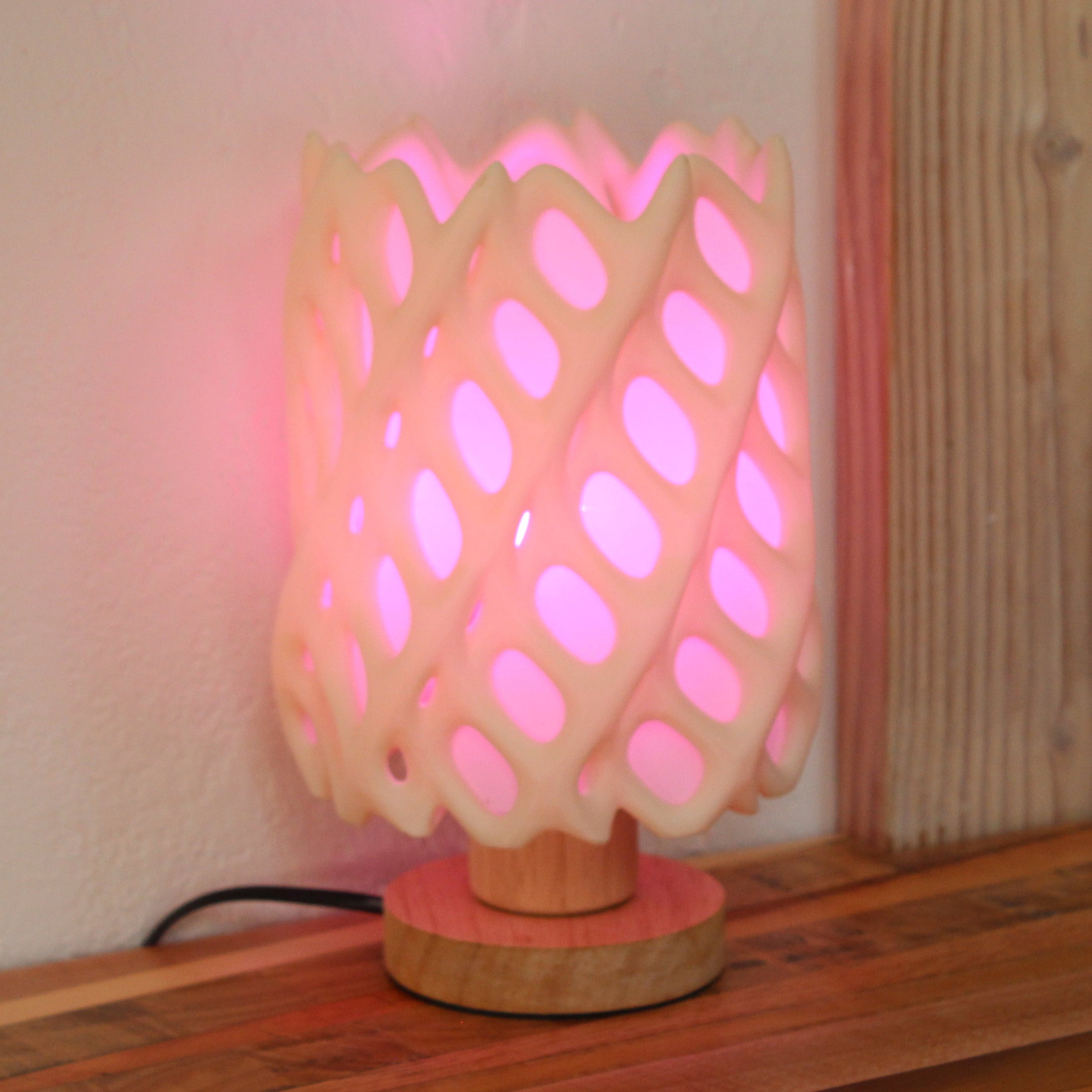 cholla table lamp pink glow